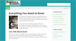 Desktop Screenshot of probioticsanswers.com